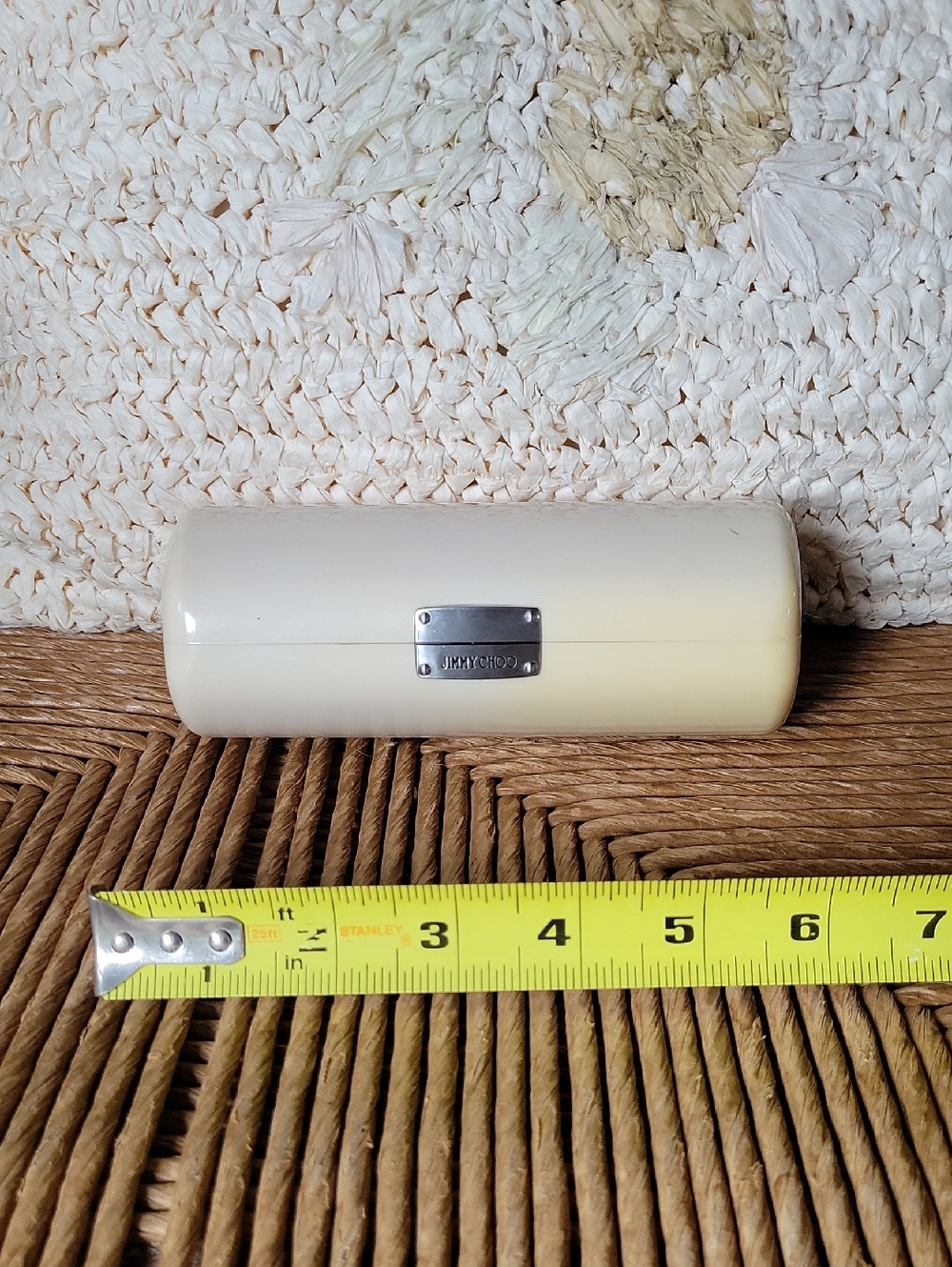 Jimmy Choo off white hard sunglass/eyeglass case